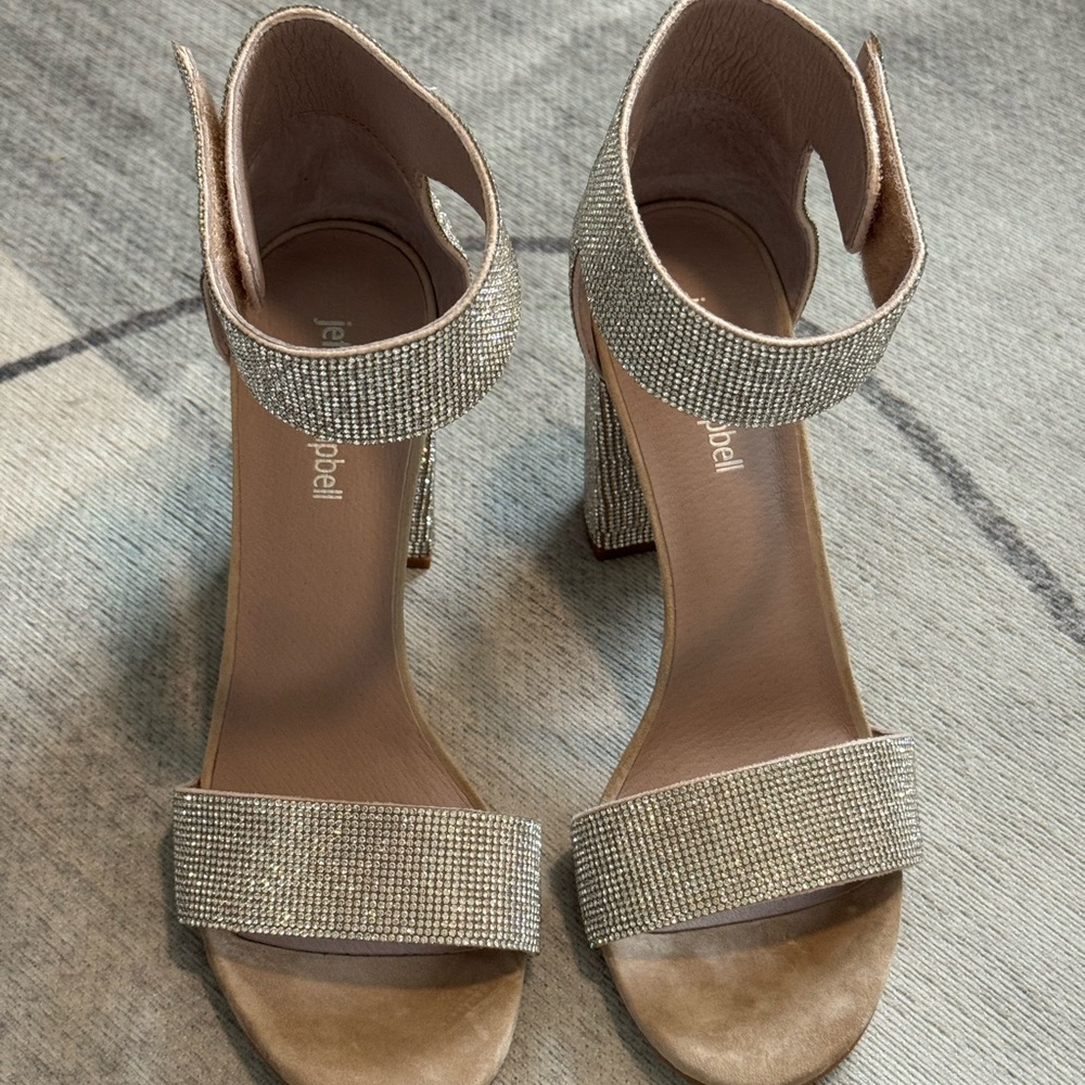 Jeffrey Campbell Lindsay Heel - Nude Suede/Champagne